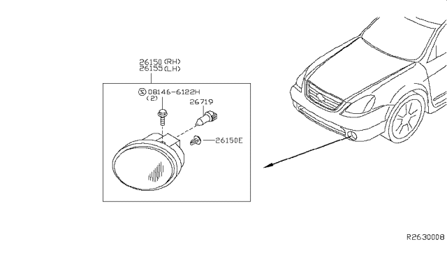 2002 Nissan Altima Fog,Daytime Running & Driving Lamp Diagram