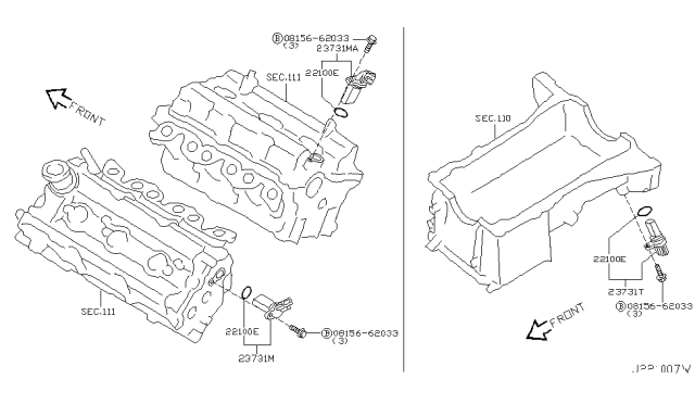 2003 Nissan Altima Distributor & Ignition Timing Sensor Diagram 2