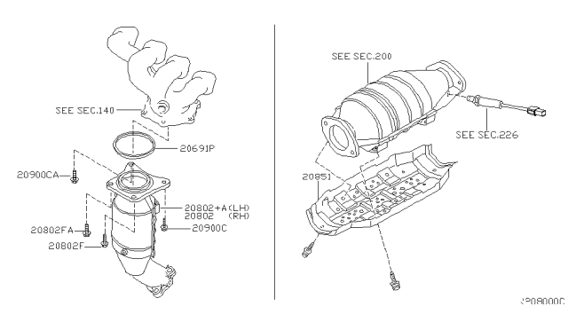 2002 Nissan Altima Catalyst Converter,Exhaust Fuel & URE In Diagram 2