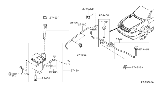 2005 Nissan Altima Windshield Washer Diagram