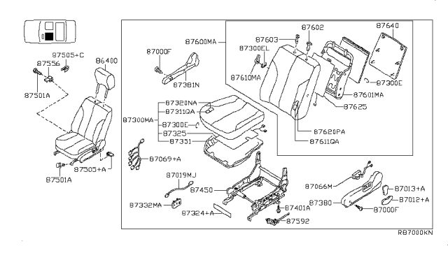 2006 Nissan Altima Front Seat Diagram 4