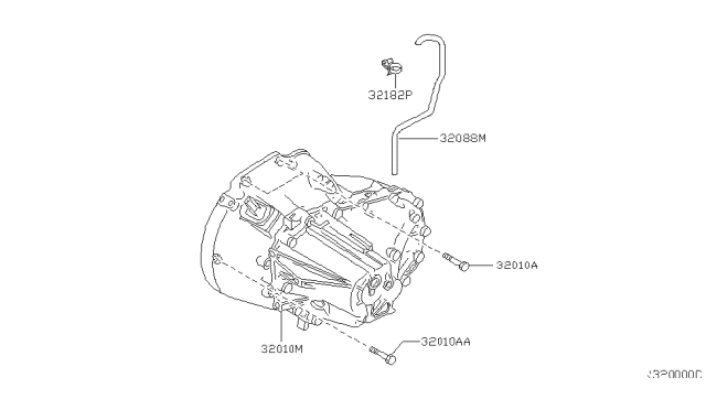 2005 Nissan Altima Manual Transmission Assembly Diagram for 32010-7Y466