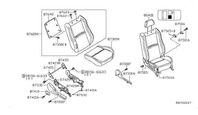 2006 Nissan Altima Front Seat Diagram 8