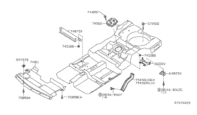 2006 Nissan Altima Floor Fitting Diagram 3