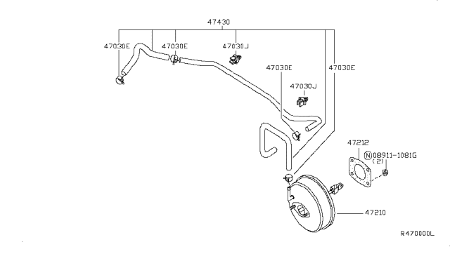 2005 Nissan Altima Brake Servo & Servo Control Diagram