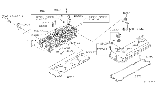 2002 Nissan Altima Cylinder Head & Rocker Cover Diagram 7