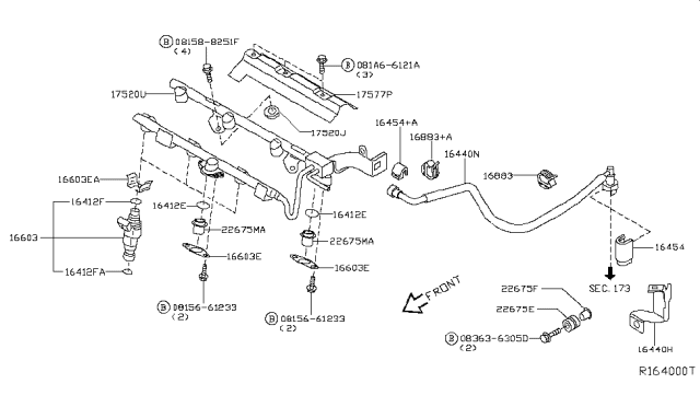 2003 Nissan Altima Hose-Fuel Diagram for 16440-8J020