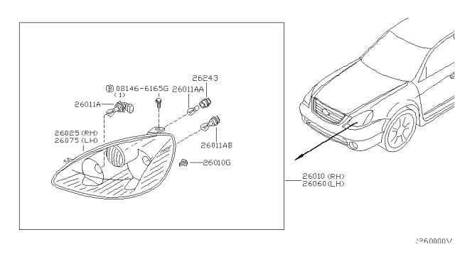 2004 Nissan Altima Headlamp Diagram 1