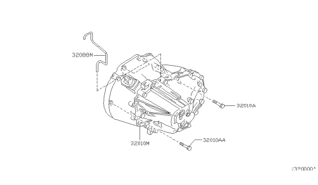 2002 Nissan Altima Manual Transmission, Transaxle & Fitting Diagram 1