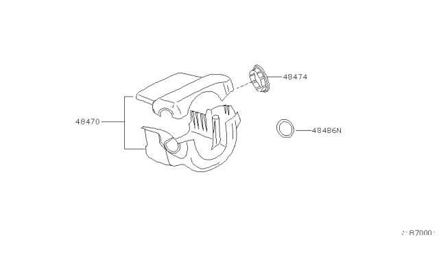 2005 Nissan Altima Cover-Steering Lock Diagram for 48474-8J002