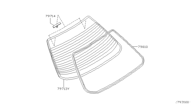 2005 Nissan Altima Moulding-Rear Window Diagram for 79750-8J000