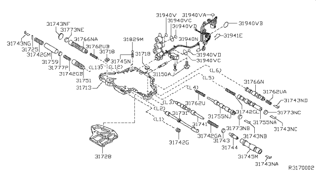 2003 Nissan Altima Control Valve (ATM) Diagram 2