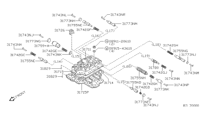 2002 Nissan Altima Control Valve (ATM) Diagram 3