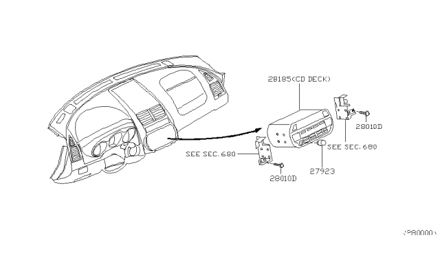 2002 Nissan Altima Audio & Visual Diagram 2