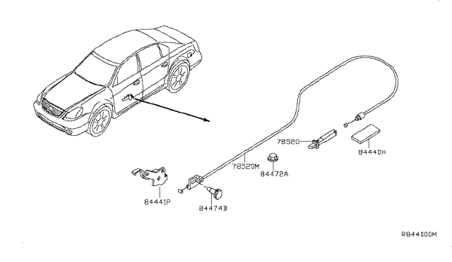 2005 Nissan Altima Trunk Opener Diagram 1