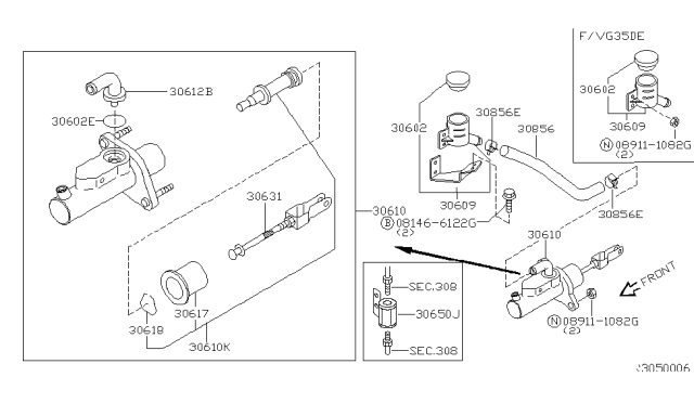 2004 Nissan Altima Clutch Master Cylinder Diagram 1