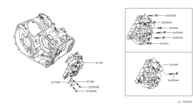 2005 Nissan Altima Control Valve (ATM) Diagram 1