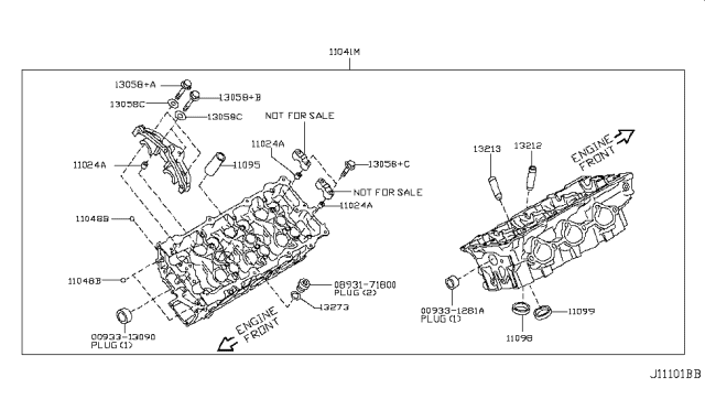 2010 Nissan Murano Cylinder Head & Rocker Cover Diagram 3