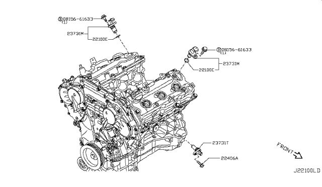 2008 Nissan Murano Distributor & Ignition Timing Sensor Diagram