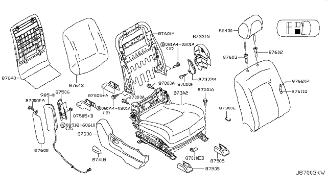 2013 Nissan Murano Front Seat Diagram 8