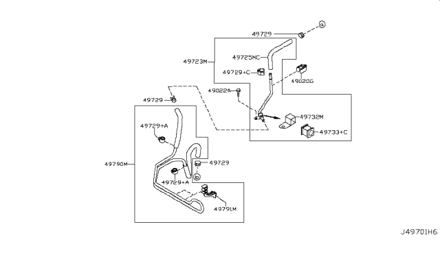 2009 Nissan Murano Power Steering Piping Diagram 6