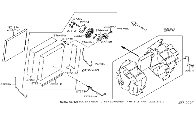 2013 Nissan Murano Cooling Unit Diagram 1