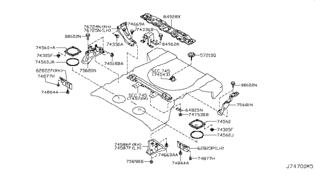 2009 Nissan Murano Floor Fitting Diagram 2