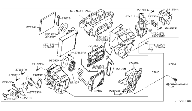 2012 Nissan Murano Heater & Blower Unit Diagram 2