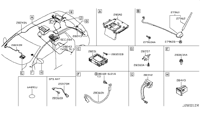 2012 Nissan Murano Audio & Visual Diagram 2