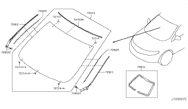 2011 Nissan Murano Front Windshield Diagram