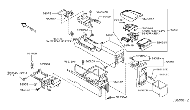 2009 Nissan Murano Screw-Machine Diagram for 01141-N5041