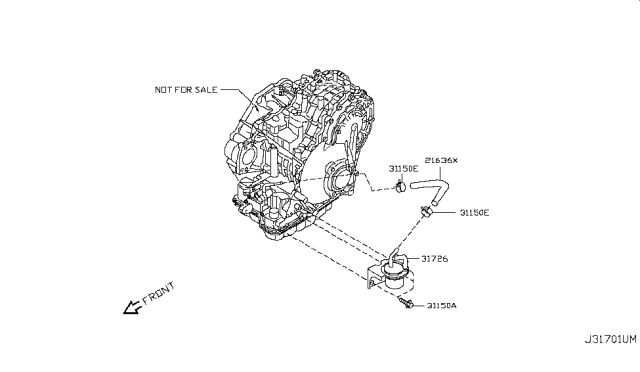 2013 Nissan Murano Control Valve (ATM) Diagram 1