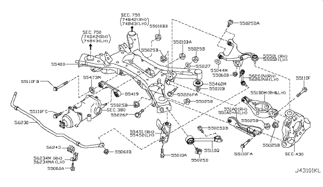 2013 Nissan Murano Rear Suspension Diagram 4