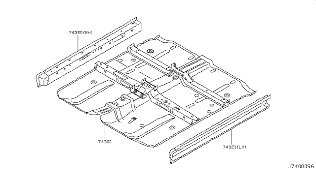 2010 Nissan Murano Floor-Front Diagram for G4300-1AAMA