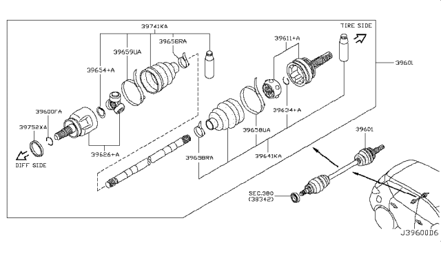 2008 Nissan Murano Rear Drive Shaft Diagram 4