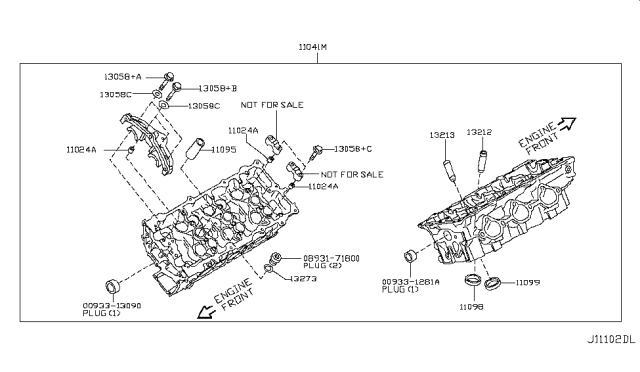 2012 Nissan Murano Cylinder Head & Rocker Cover Diagram 3