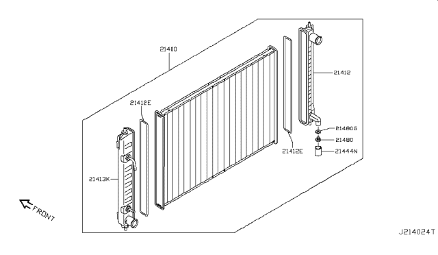 2011 Nissan Murano Radiator,Shroud & Inverter Cooling Diagram 3