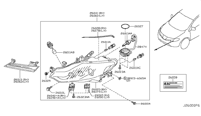 2008 Nissan Murano Headlamp Diagram 4