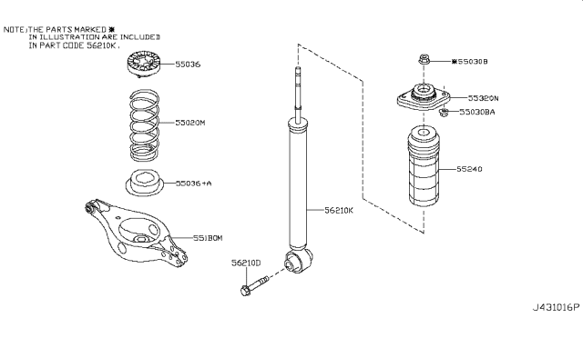 2012 Nissan Murano Rear Suspension Diagram 1