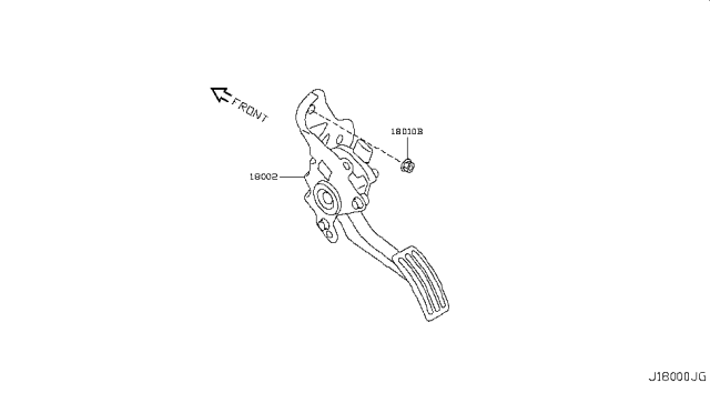 Nissan Murano Accelerator Pedal Sensor - 18002-1AA0B - Genuine Nissan Part