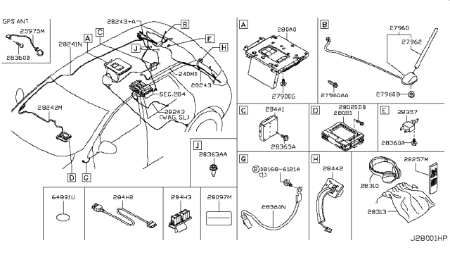 2009 Nissan Murano Audio & Visual Diagram 1