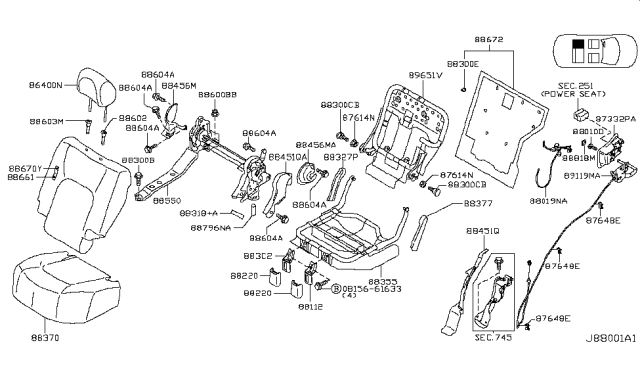 2008 Nissan Murano Rear Seat Diagram 2