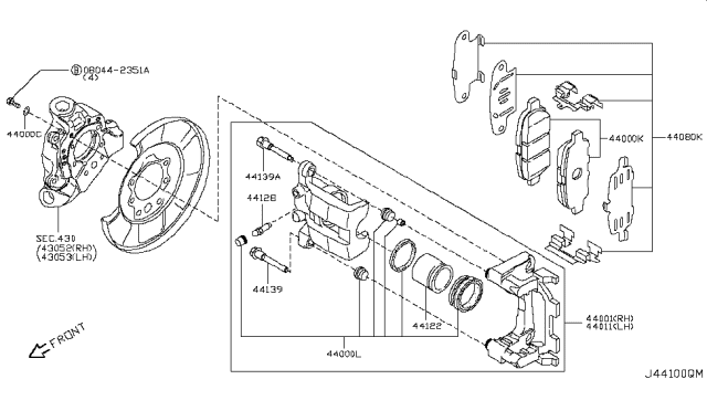 2010 Nissan Murano Rear Brake Diagram 1