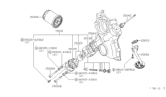 1980 Nissan 200SX Lubricating System Diagram