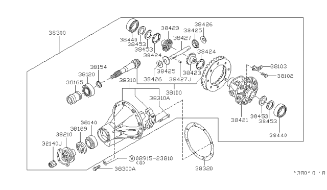 1981 Nissan 200SX Rear Final Drive Diagram 1