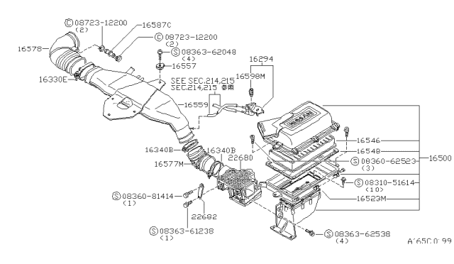 1982 Nissan 200SX Air Cleaner Diagram 1