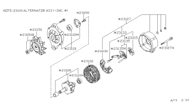 1982 Nissan 200SX Alternator Diagram 2