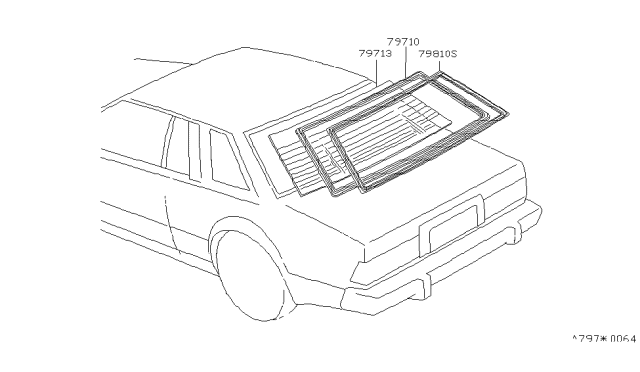 1983 Nissan 200SX Rear Window Diagram