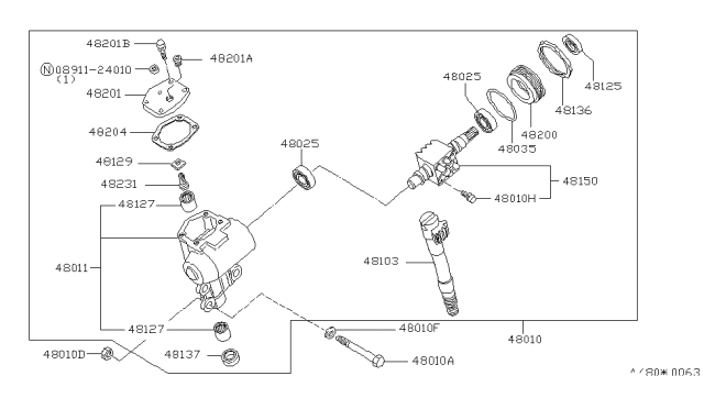 1979 Nissan 200SX Screw Diagram for 01436-00011