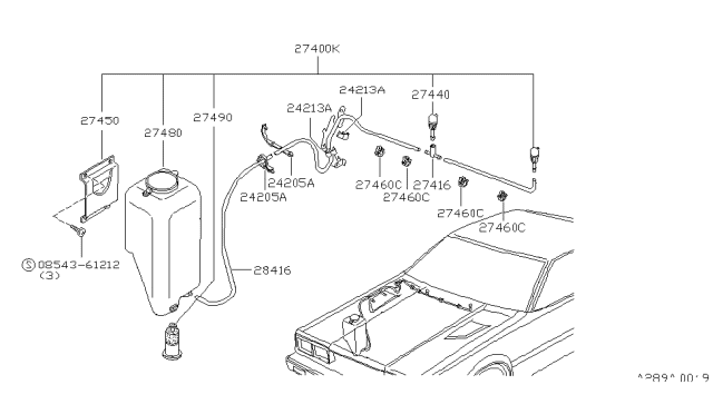 1983 Nissan 200SX Windshield Washer Diagram 1